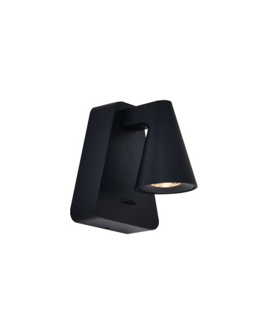 Aplique de pared elegante 9cm LED 5W 3000K negro
