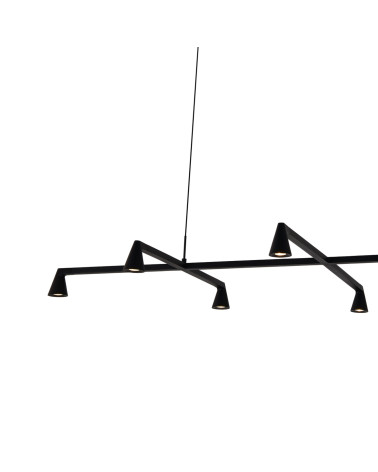 42W LED ceiling light, adjustable light intensity, 3000K, black