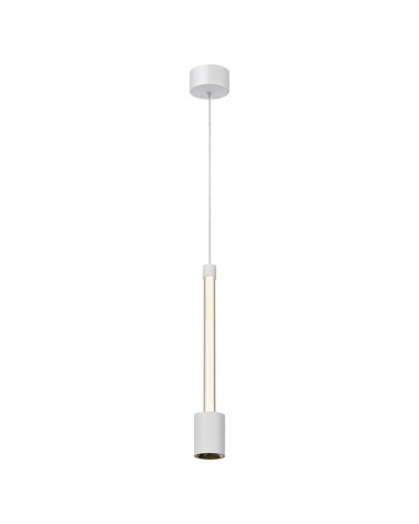 Slim LED 7W 3000K White Minimalist Cylindrical Pendant Lamp