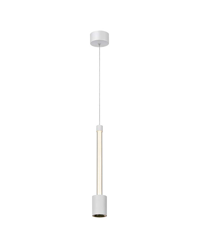 Slim LED 7W 3000K White Minimalist Cylindrical Pendant Lamp