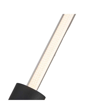 Lámpara Colgante Cilíndrica Slim LED 7W 3000K Negra Minimalista