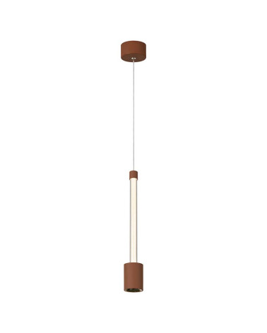 Lámpara Colgante Cilíndrica Slim LED 7W 3000K Terracota Minimalista