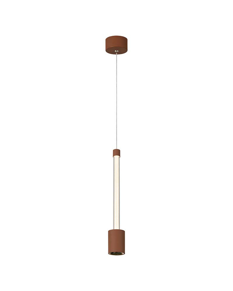 Slim LED 7W 3000K Minimalist Terracotta Cylindrical Pendant Lamp