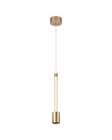 Lámpara Colgante Cilíndrica Slim LED 7W 3000K Dorada Minimalista