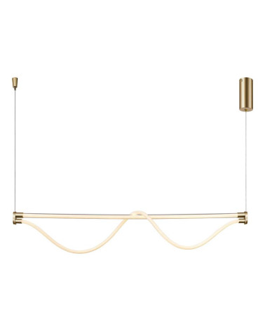 Lámpara Colgante Lineal LED 38W 3000K Manguera Flexible Silicona Oro 146cm IP20