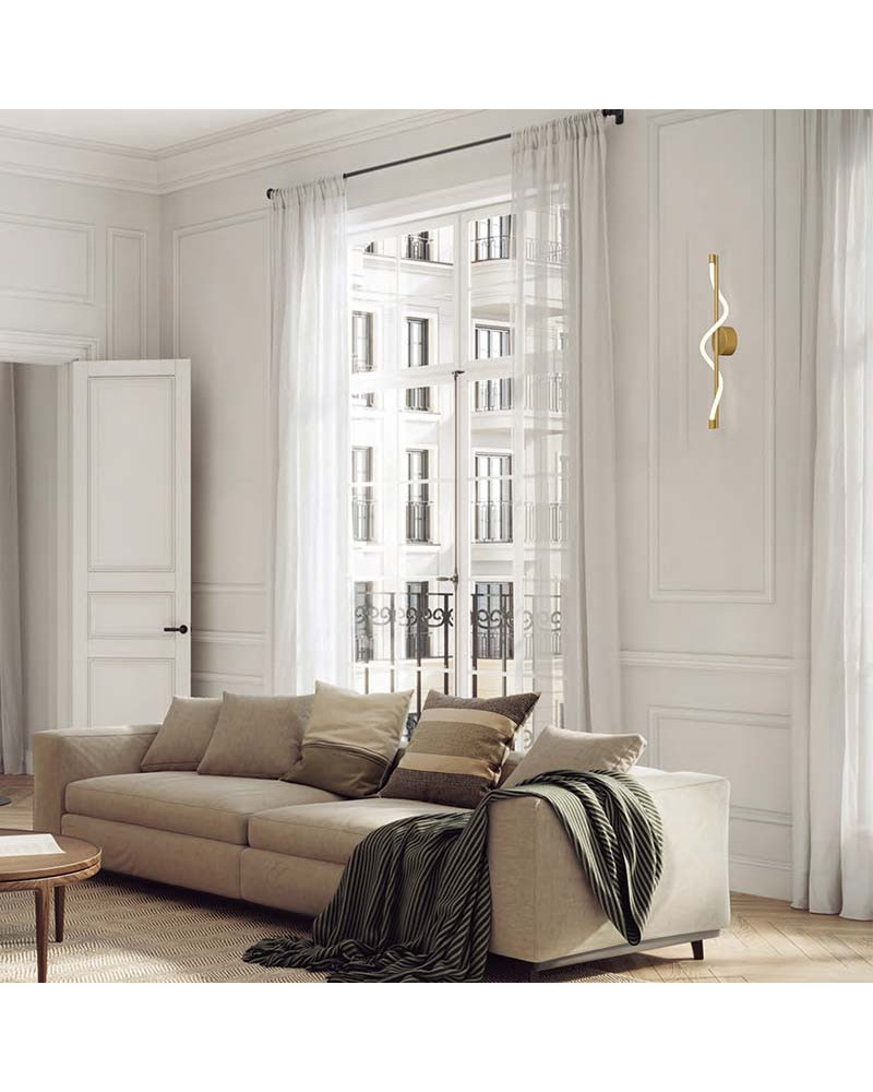 Aplique de Pared Moderno LED 7W 3000K Manguera Flexible Silicona Oro 60cm IP20