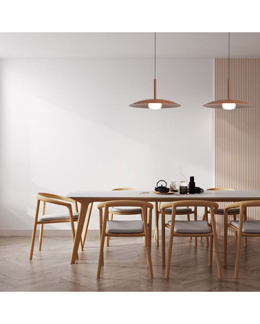 LED 12W 3000K Up and Down Pendant Light with 46cm Terracotta Plate IP20