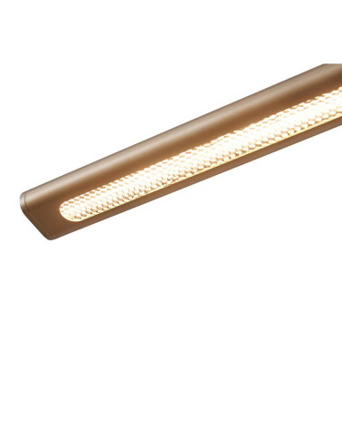 Ultra-Slim Linear LED Pendant Light 38W 3000K Minimalist Gold 120cm IP20