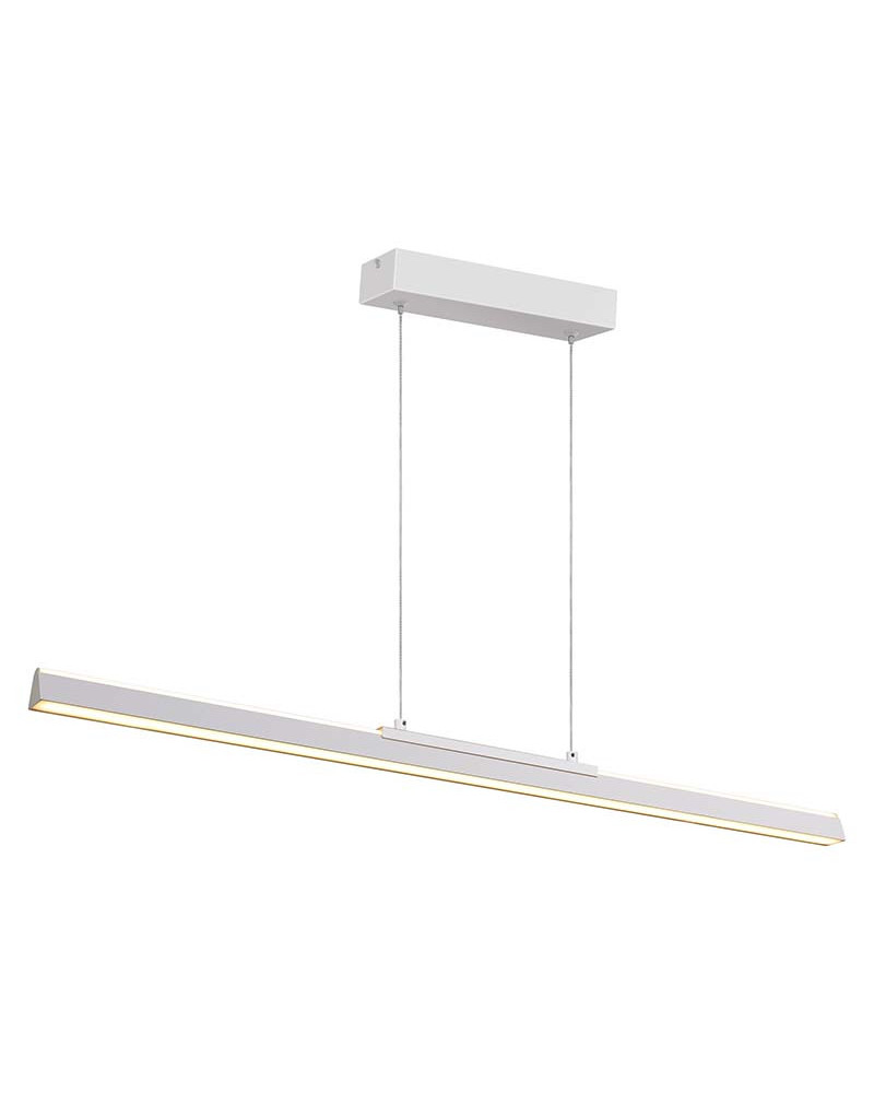 Lámpara Colgante Lineal Perfil Prismático LED 36W 3000K Blanca 91cm IP20