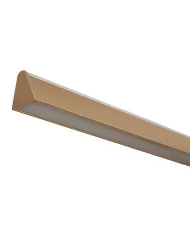 Linear Pendant Lamp Prismatic Profile LED 36W 3000K Gold 91cm IP20