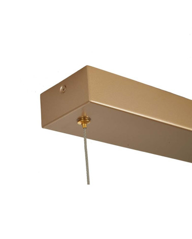 Linear Pendant Lamp Prismatic Profile LED 36W 3000K Gold 91cm IP20