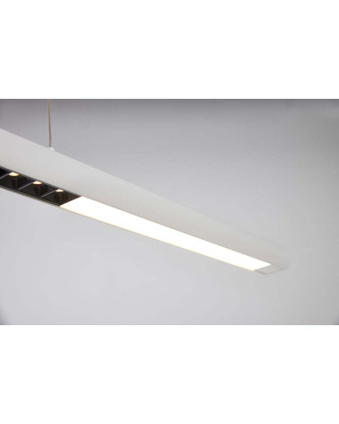 Lámpara Colgante Lineal Perfil Cilíndrico Sube y Baja LED 24W 3000K Blanco con Sensor Regulable 120cm IP20