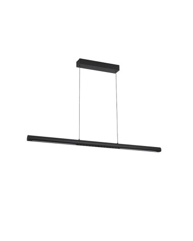 Lámpara Colgante Lineal Perfil Cilíndrico Sube y Baja LED 24W 3000K Negro con Sensor Regulable 120cm IP20