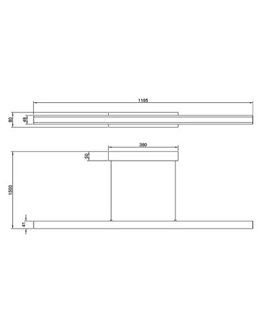 Lámpara Colgante Lineal Perfil Cilíndrico Sube y Baja LED 24W 3000K Negro con Sensor Regulable 120cm IP20