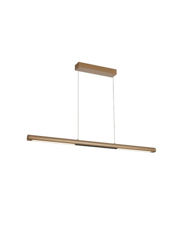Linear Pendant Light, Cylindrical Profile, Up and Down LED, 24W 3000K Gold, with Dimmable Sensor, 120cm, IP20
