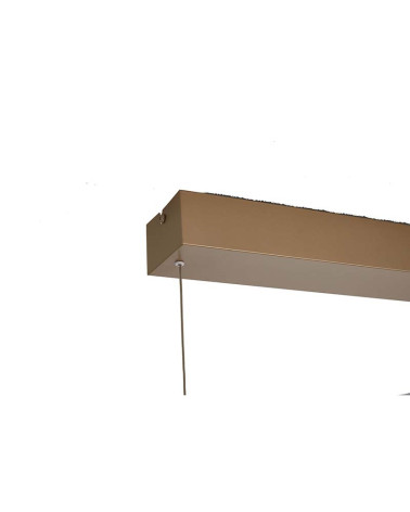Lámpara Colgante Lineal Perfil Cilíndrico Sube y Baja LED 24W 3000K Oro con Sensor Regulable 120cm IP20