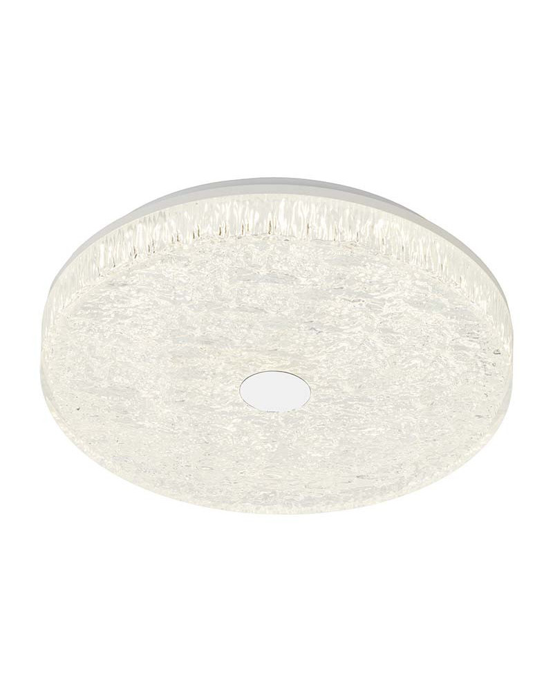 Modern LED Ceiling Light 45W CCT Dimmable Remote Control Ice Effect White 48cm IP20