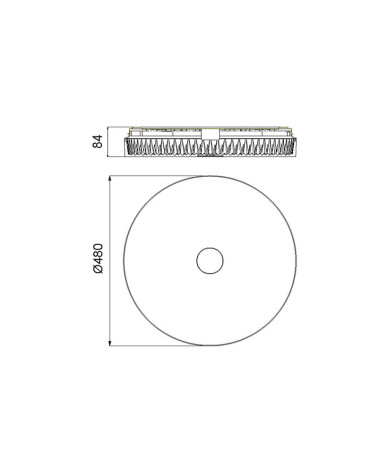 Modern LED Ceiling Light 45W CCT Dimmable Remote Control Ice Effect White 48cm IP20