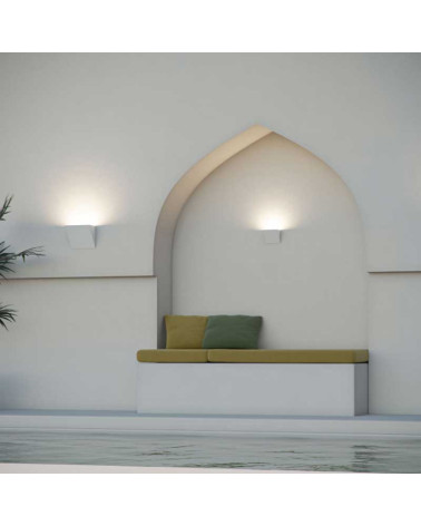 LED Wedge Outdoor Wall Light 20W/40W 100º Corten Black White Finish CCT