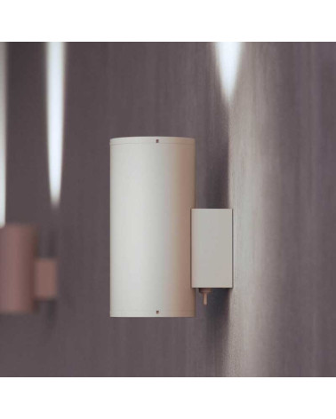 LED cylinder outdoor wall light 16W white black 1450 Lm CCT