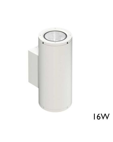 LED cylinder outdoor wall light 16W white black 1450 Lm CCT
