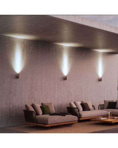 LED cylinder outdoor wall light 16W white black 1450 Lm CCT