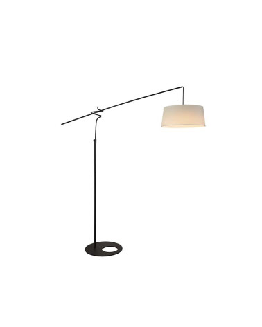 Pie de salón E27 1x30W en metal negro diseño de rejilla metálica bombilla incluida sin pantalla