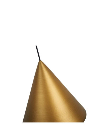 10W 3000K LED ceiling light with leather finish, conical shade, and TRIAC dimming