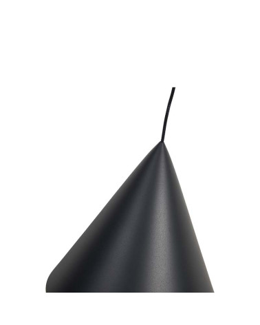 10W 3000K LED ceiling light, black finish, with conical shade and TRIAC dimming