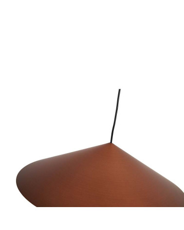 Lámpara colgante LED 10W 3000K TRIAC plato en forma de cono y acabado cobre
