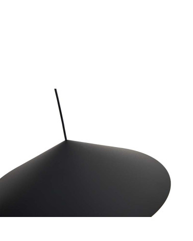 Lámpara colgante LED 10W 3000K TRIAC plato en forma de cono y acabado negro