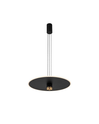 Lámpara Colgante Ø58cm Moderna LED 42W 3000K Altura regulable acabado Negro/Oro IP20