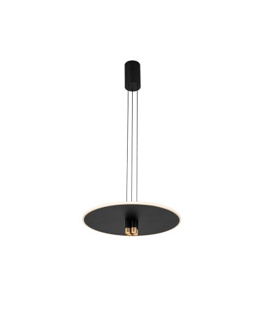 Lámpara Colgante Ø49cm Moderna LED 33W 3000K Altura regulable acabado Negro/Oro IP20