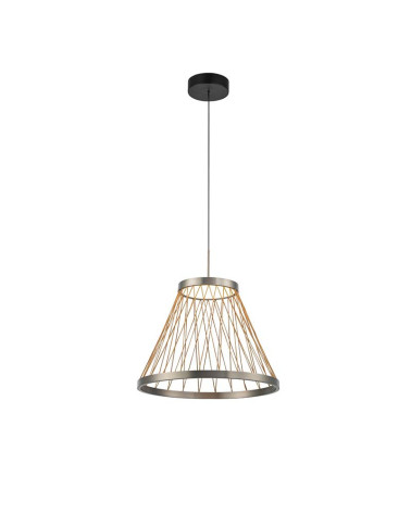 Modern LED Pendant Lamp Ø40cm 20W 3000K Height Adjustable Grey Finish IP20