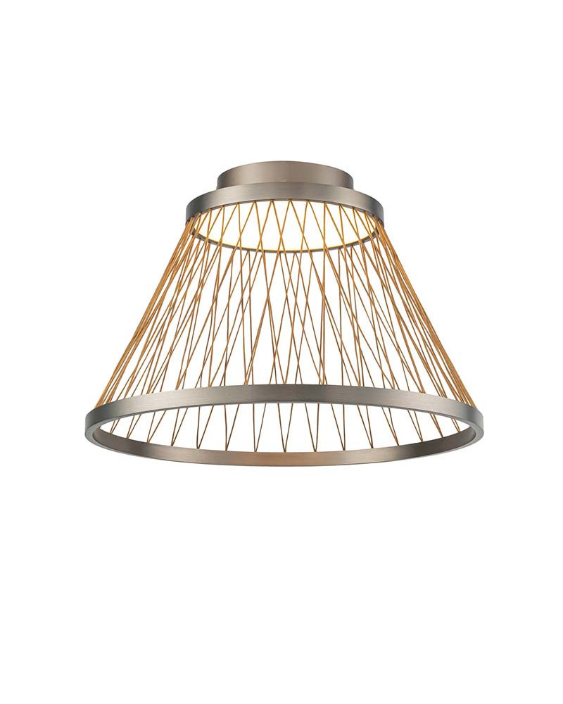 Plafón de Techo Ø50cm Moderno LED 43W 3000K acabado Gris IP20
