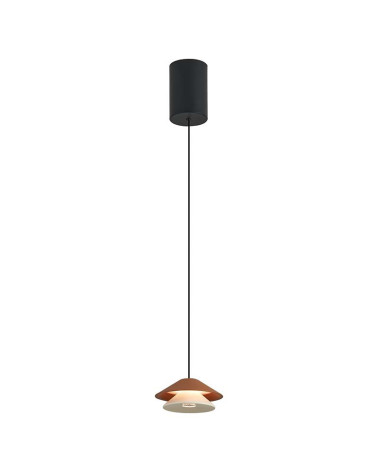 Lámpara Colgante Ø13cm Moderna LED 5W 3000K Regulable IP20 acabado Marrón