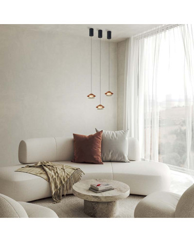 Modern LED Pendant Lamp Ø13cm 5W 3000K Dimmable IP20 Brown Finish