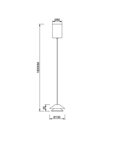 Lámpara Colgante Ø13cm Moderna LED 5W 3000K Regulable IP20 acabado Negro