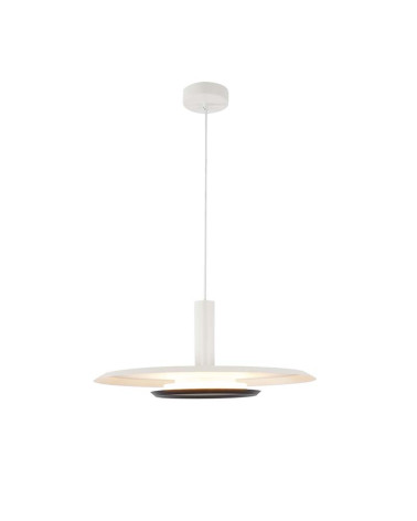 Modern LED Pendant Lamp 24W 3000K Height Adjustable Matte White Finish IP20