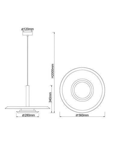 Modern LED Pendant Lamp 24W 3000K Height Adjustable Matte White Finish IP20