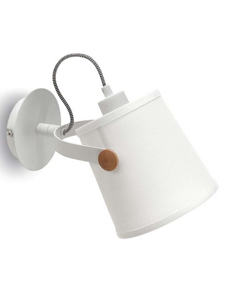 Aplique de Pared Moderno 1x E27 20W pantalla blanca estilo nórdico