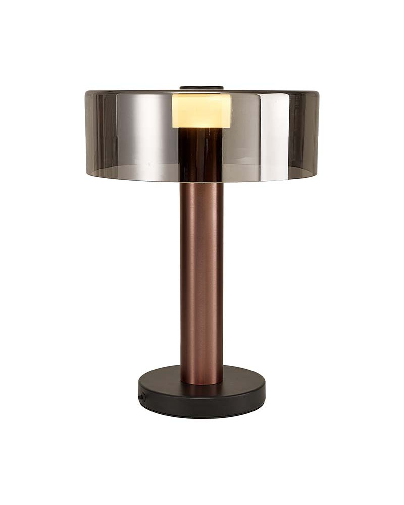 Lámpara de Sobremesa Ø32cm 1xGU10 máx. 12W estilo contemporáneo color café