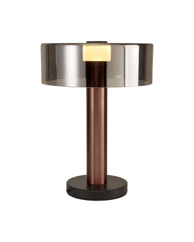 Lámpara de Sobremesa Ø32cm 1xGU10 máx. 12W estilo contemporáneo color café