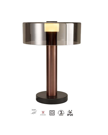 Table lamp Ø32cm 1xGU10 max. 12W contemporary style coffee color