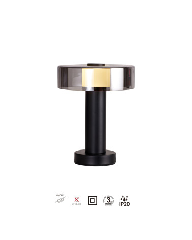 Table lamp Ø22cm 1xGU10 max. 12W contemporary style black