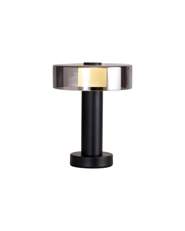 Lámpara de Sobremesa Ø22cm 1xGU10 máx. 12W estilo contemporáneo color negro