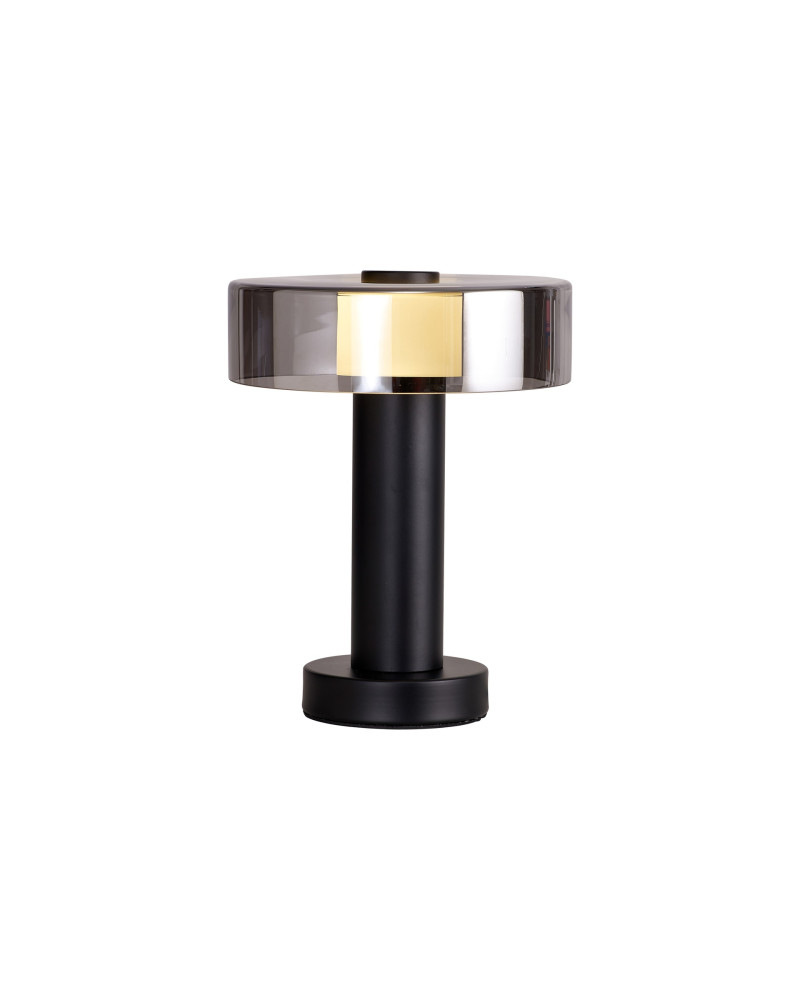 Lámpara de Sobremesa Ø22cm 1xGU10 máx. 12W estilo contemporáneo color negro