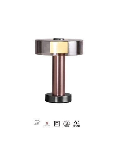 Table lamp Ø22cm 1xGU10 max. 12W contemporary style coffee color