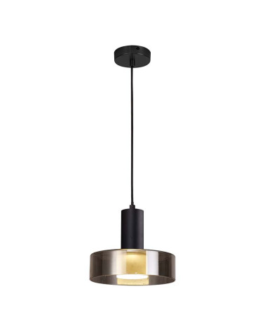 Lámpara de techo Ø22cm 1xGU10 máx. 12W estilo contemporáneo color negro