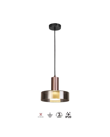 Ceiling light Ø22cm 1xGU10 max. 12W contemporary style coffee color